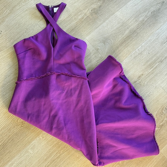 Cinq a Sept Dante Purple Halter Midi Dress - Picture 4 of 11